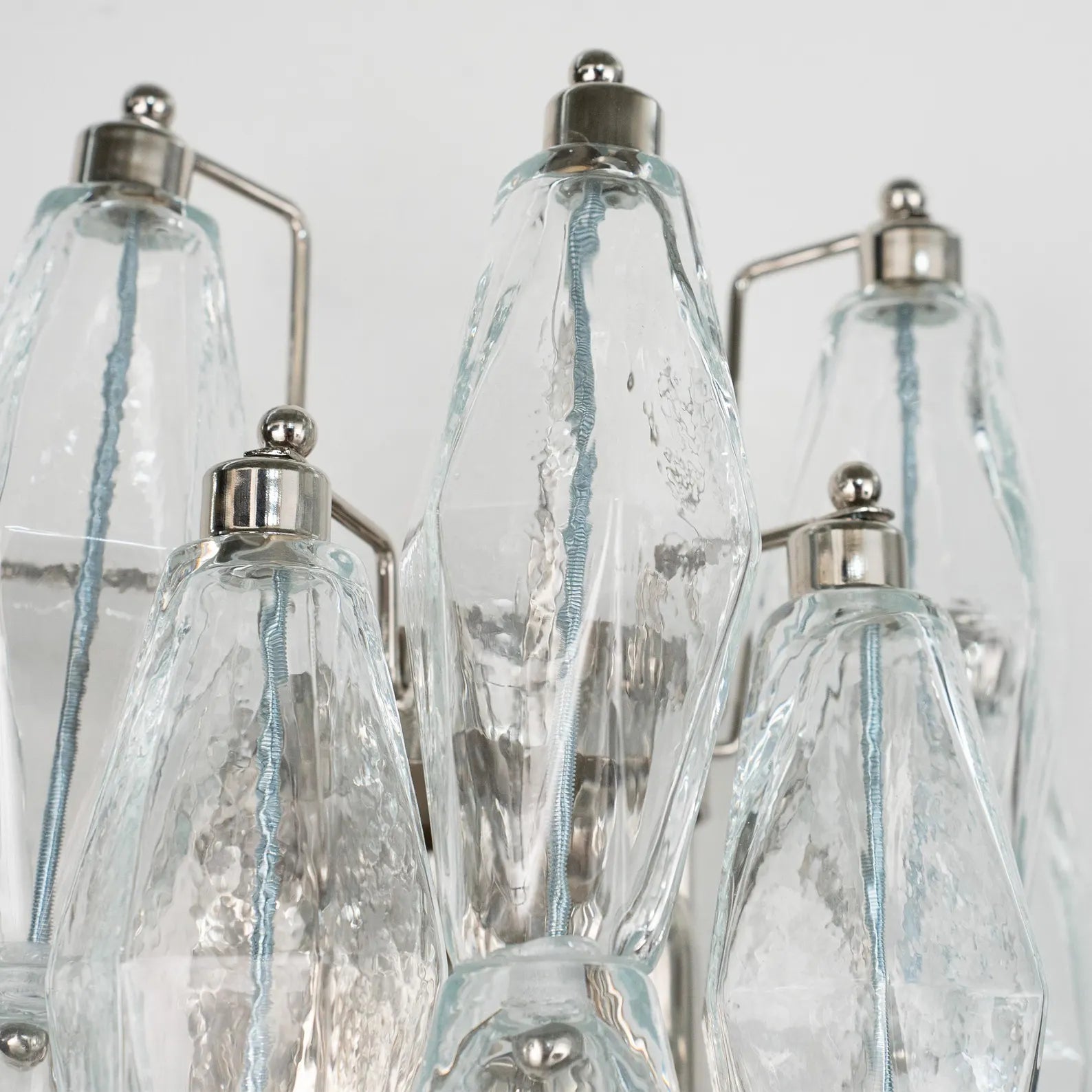 Murano Clear Poliedri Wall Sconce