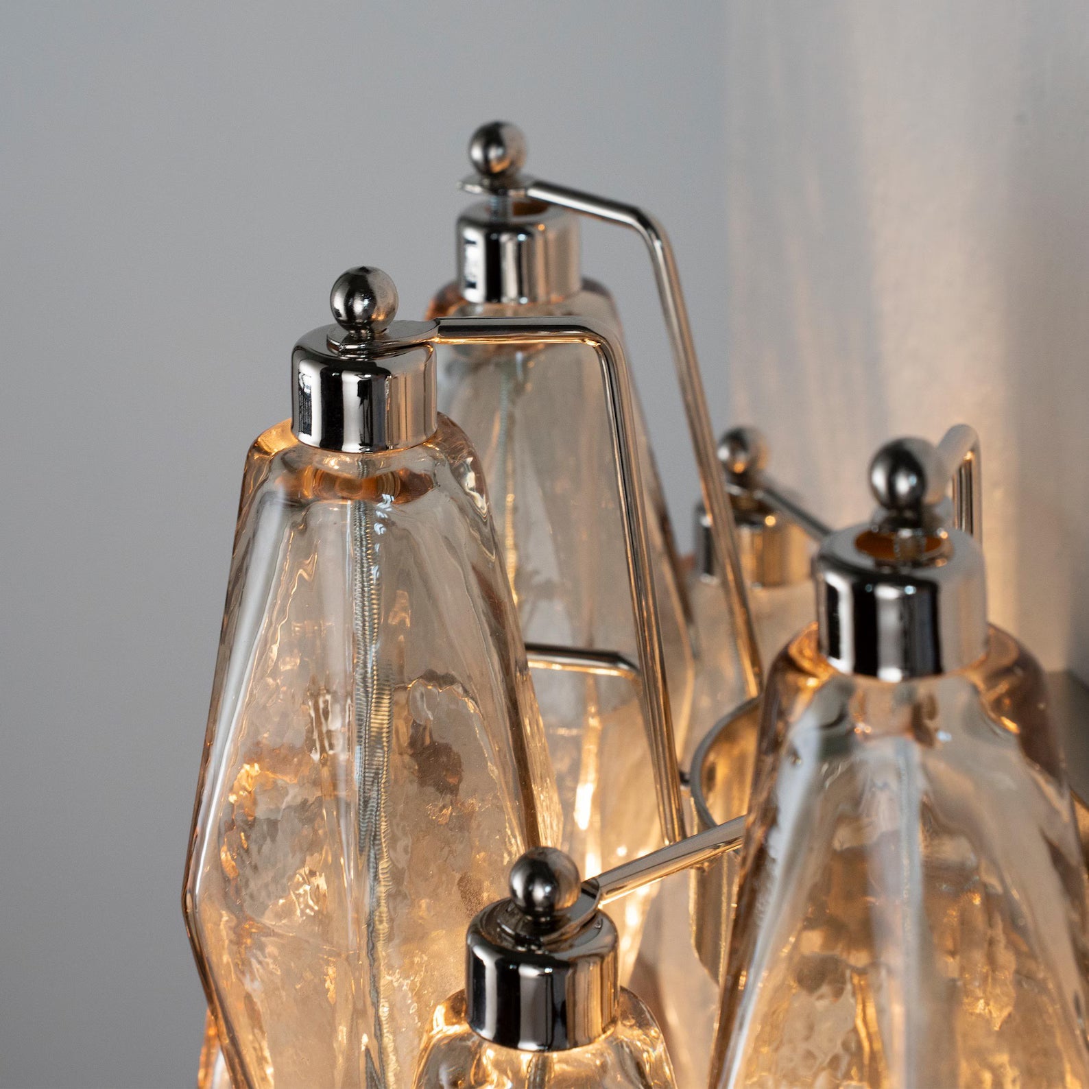 Murano Fumé Poliedri Wall Sconce