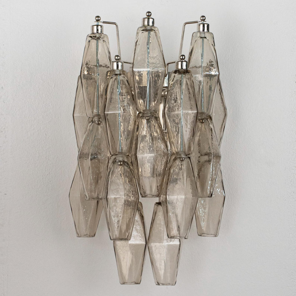 Murano Fumé Poliedri Wall Sconce