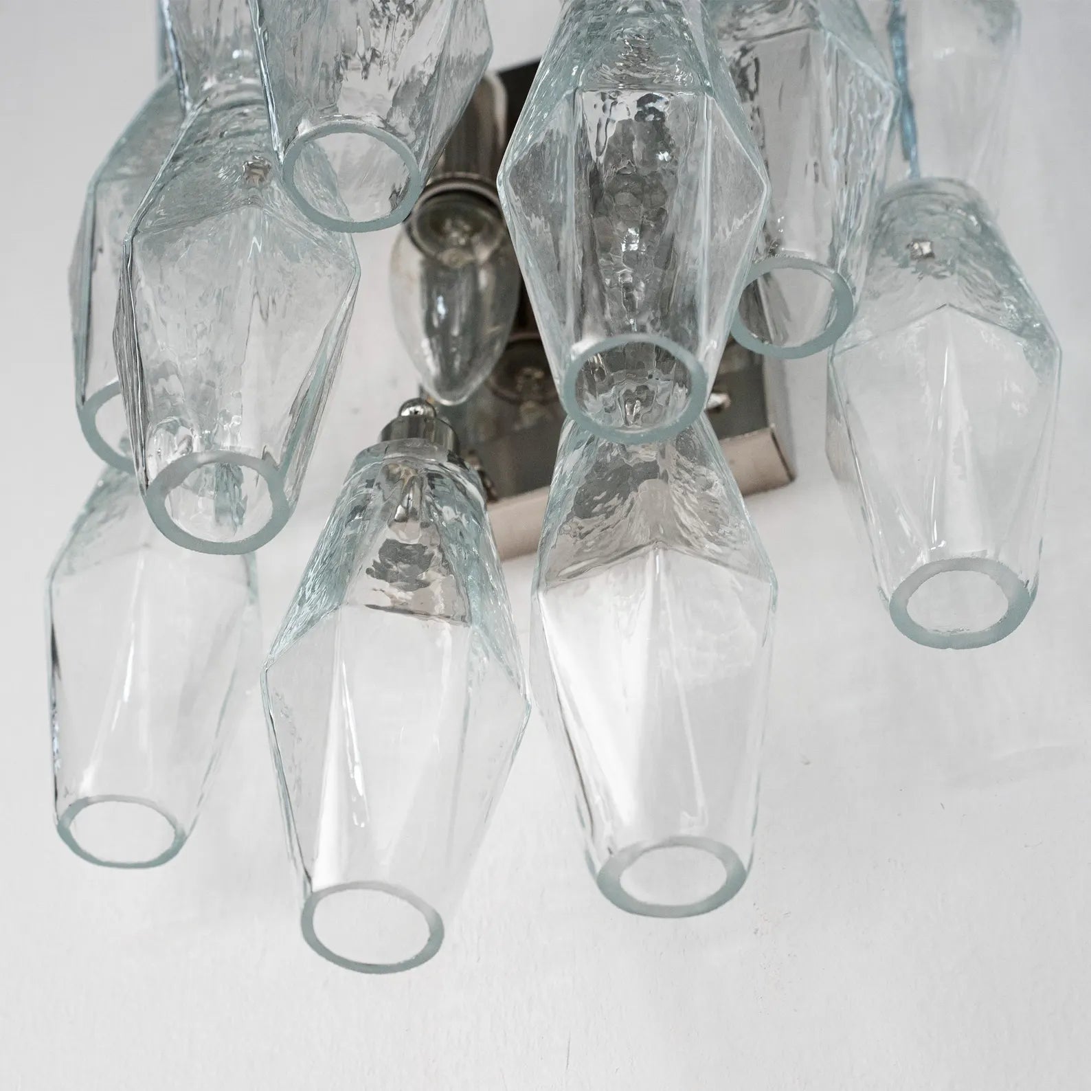 Murano Clear Poliedri Wall Sconce